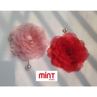 Hoa cài áo handmade màu đỏ, màu hồng đẹp