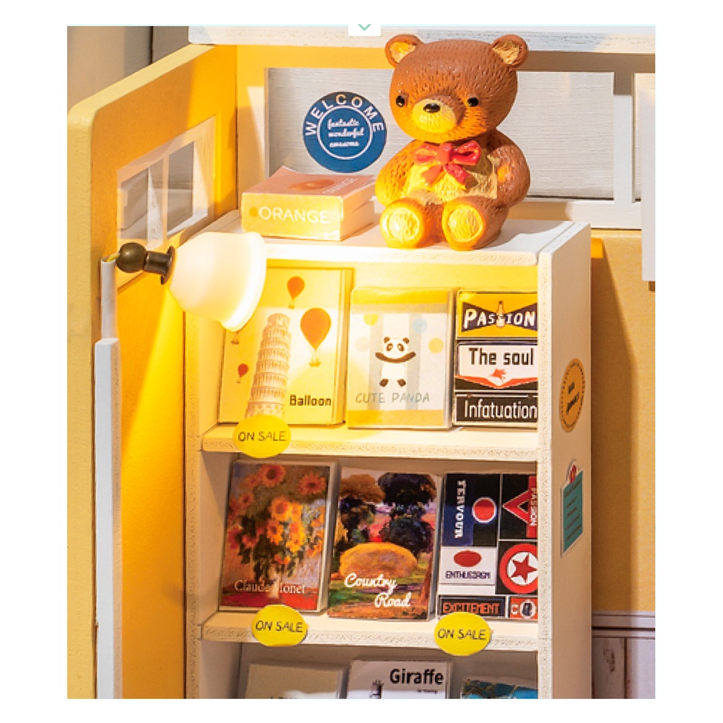 Mô Hình Gỗ 3D Lắp Ráp ROBOTIME Rolife Nhà Tí Hon Hiệu Sách Tâm Trí  DG152