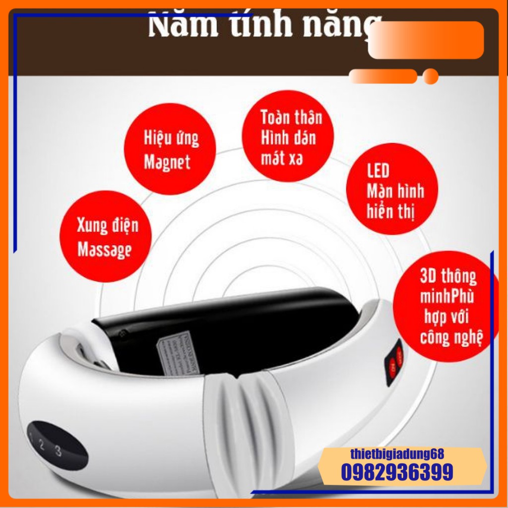 Máy Massage Cổ Vai Gáy 3D Trị Liệu Cao Cấp – Máy Massage Trị Liệu 5 Chức Năng