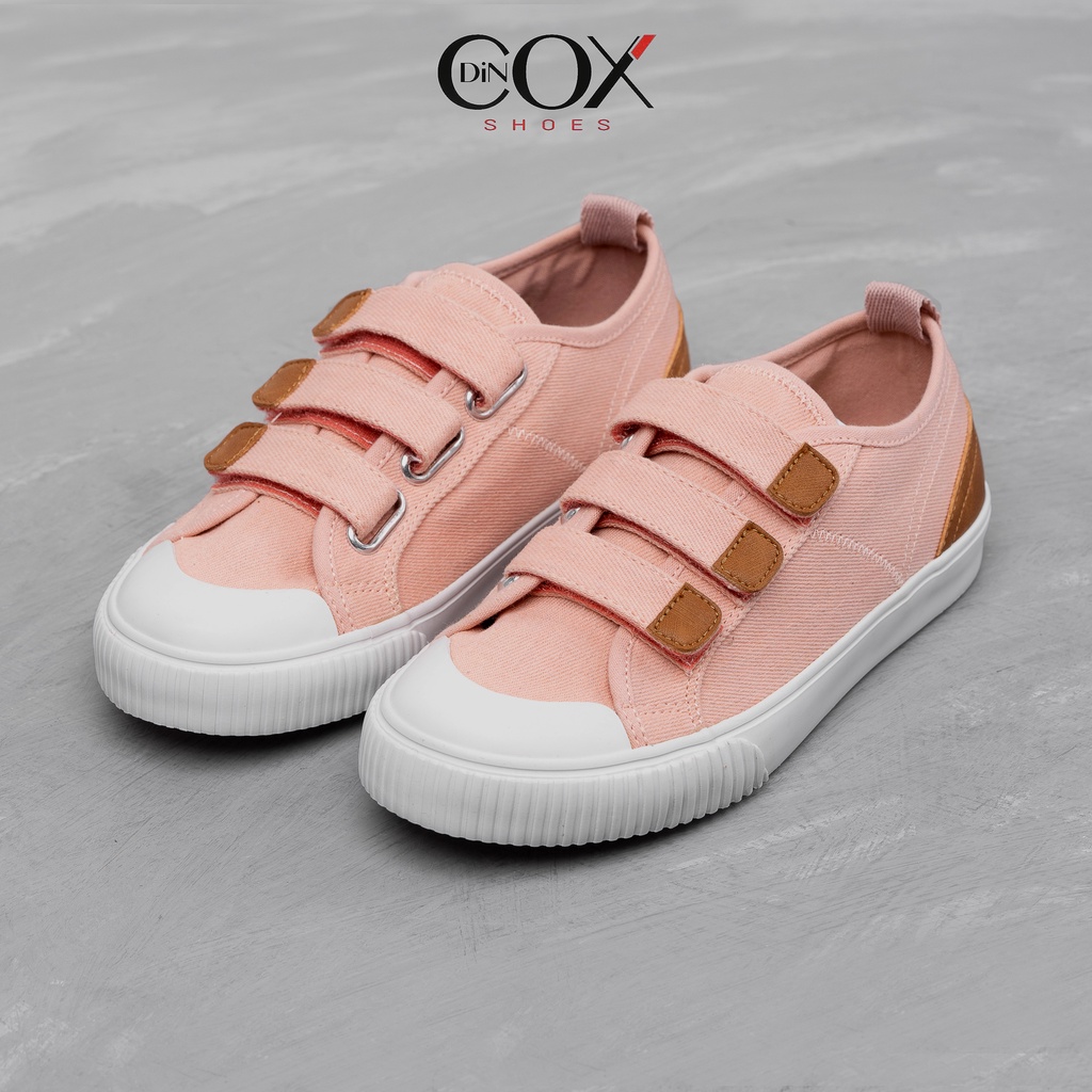 Giày Sneaker Vải Nữ DINCOX E01 Quai Dán Nữ Tính E01 Pink