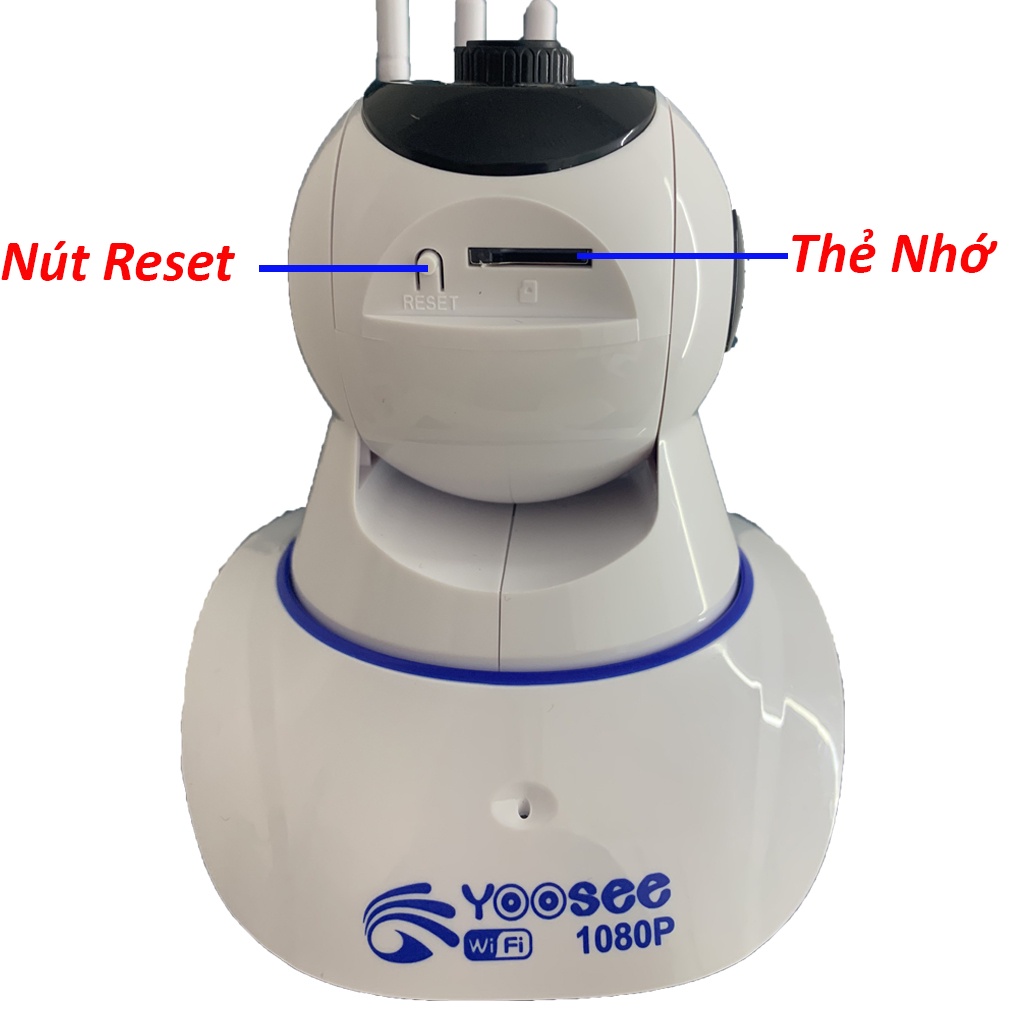 Camera Yoosee trong nhà có màu, xoay 360 độ, Full HD 1080P - Camera 3 râu kèm thẻ nhớ yoosee 32GB | BH 6 Tháng | BigBuy360 - bigbuy360.vn