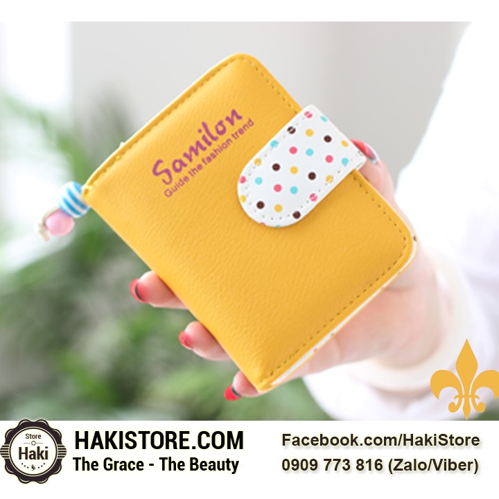 🌹 Ví nữ sắc màu chấm bi siêu đáng yêu - VH18 | BigBuy360 - bigbuy360.vn