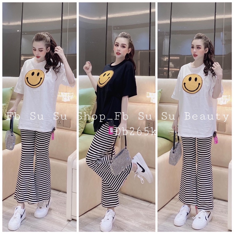 SET QUẦN ỐNG RỘNG MẶT CƯỜI QUẦN ỐNG RỘNG
