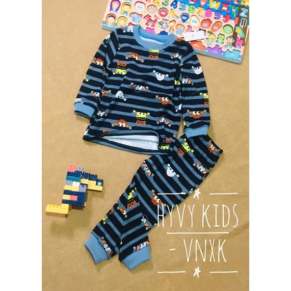 Set 3 bộ borip dài tay chất xuất dư cho bé