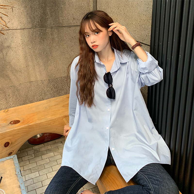 Áo Sơ Mi Nữ Tay Dài Dáng Rộng Thời Trang Hàn Quốc 41978