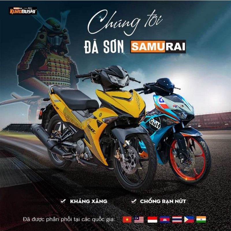 Sơn xịt Samurai Japan Màu Đỏ Yamaha. Mã 1108