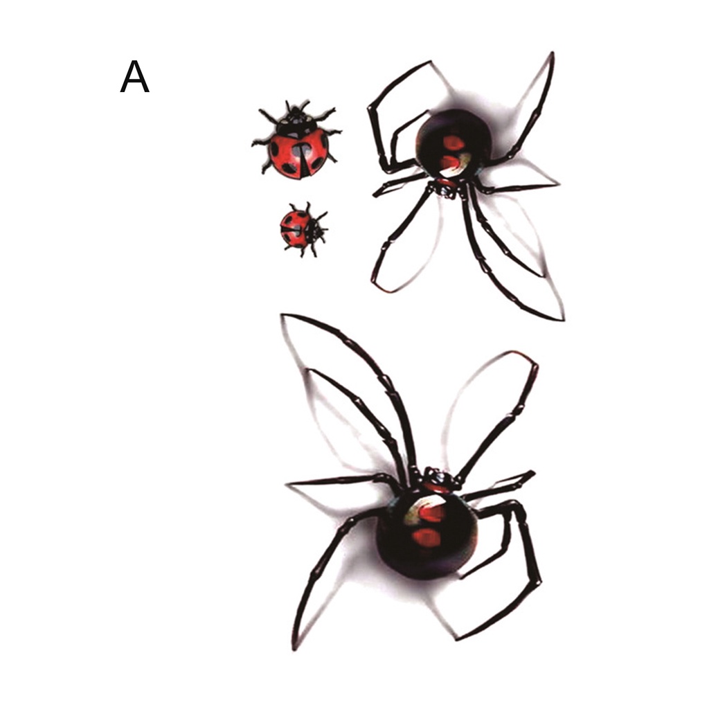 Hình Xăm Dán Tạm Thời Hình Nhện 3D Tạo Hiệu Ứng 3D Chống Thấm Nước Thời Trang Cho Nam Và Nữ