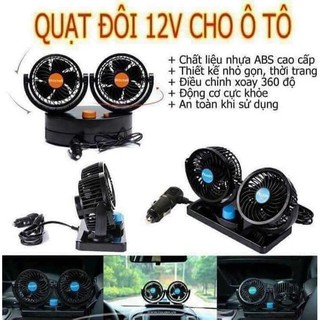 Quạt đôi mini trên ô tô