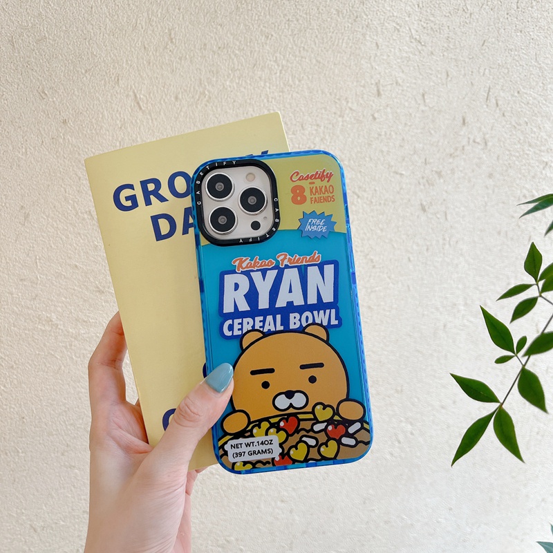 Ốp điện thoại  dẻo họa tiết Kakao Friends Ryan Apeach thích hợp CASETIFY Cho iPhone 7 8 Plus X XS XR 11 12 13 Pro Max