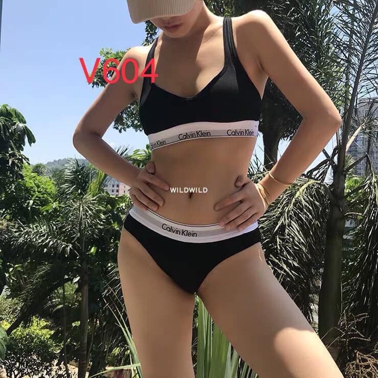 Set đồ lót C  K  thun có mút dây chéo lưng