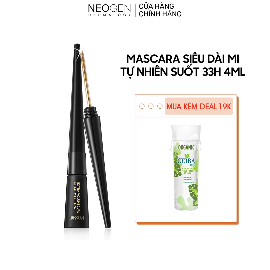 Mascara Kim Loại Giữ Mi Cong Và Dài Trong 33 Giờ Neogen Dermalogy Extra Volume Curl Metal Maxicara 01 Black 4ml