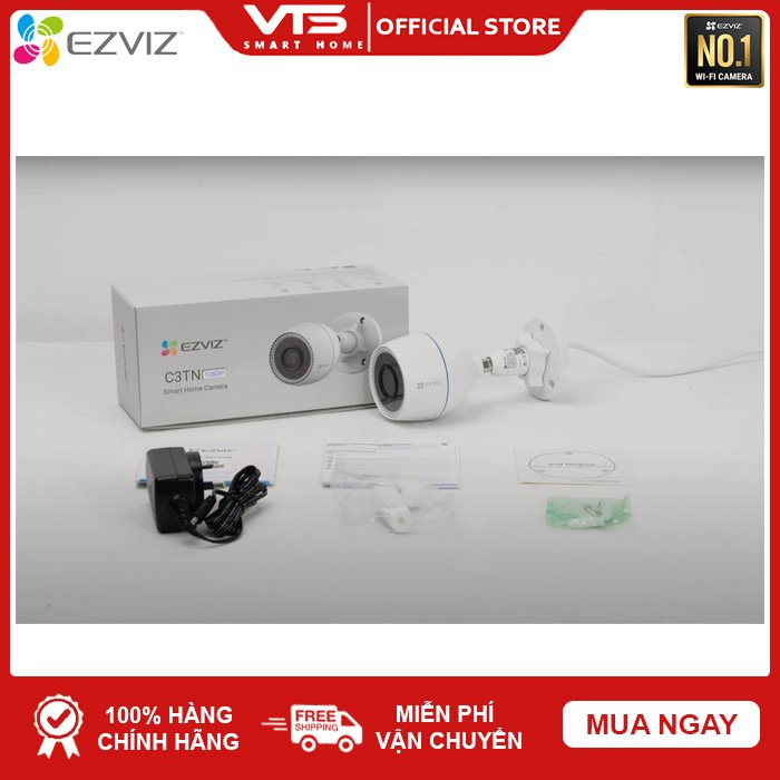 Camera Wifi EZVIZ C3TN 2K 3MP Full Color, Âm Thanh 2 Chiều, Nhận Diện AI,  - VTS