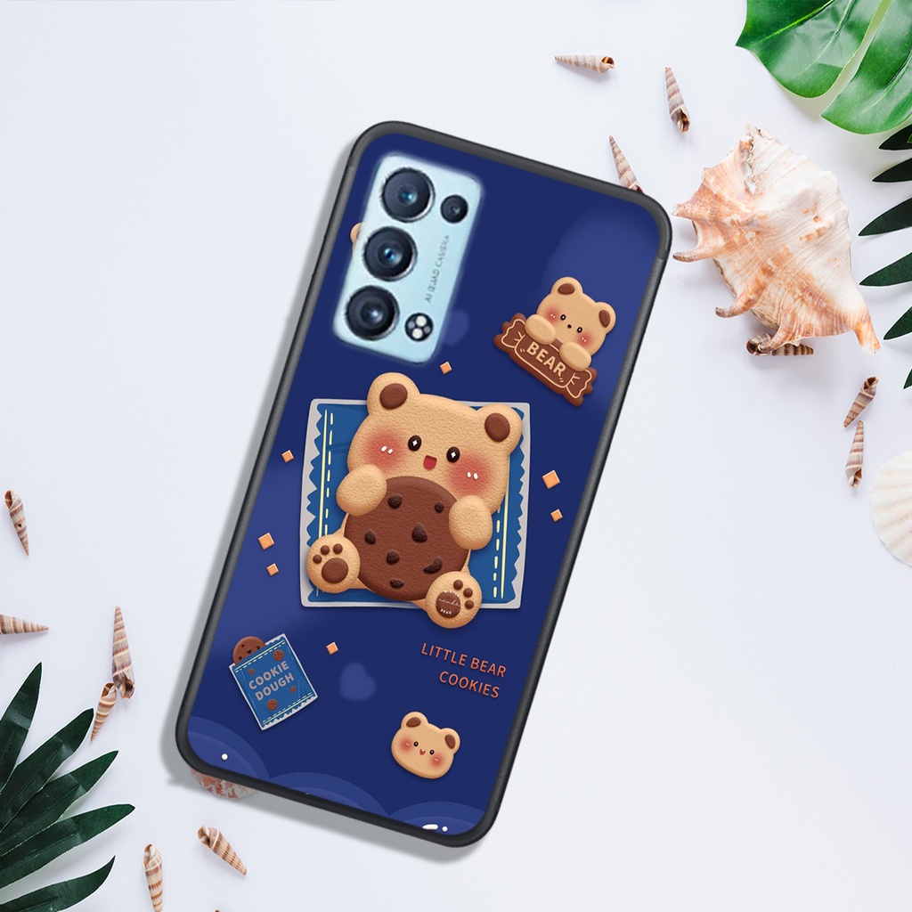 ỐP LƯNG OPPO RENO 6 4G - RENO 6 5G - RENO 6Z, IN HÌNH GẤU NÂU CHOCOLATE ĐÁNG YÊU.