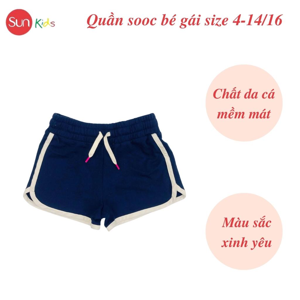 Quần short bé gái SUNKIDS1, quần sooc bé gái chất ren và cotton , size 4-14/16 tuổi