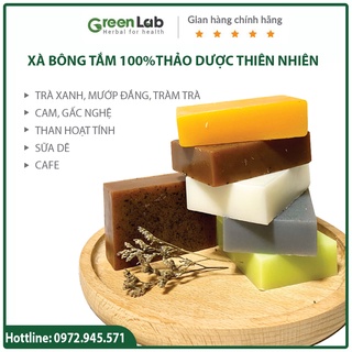 Bánh xà phòng tắm nghệ - Xà bông mướp đắng thiên nhiên mát da ngừa mụn lưng hiệu quả greenlab hanmade-100g