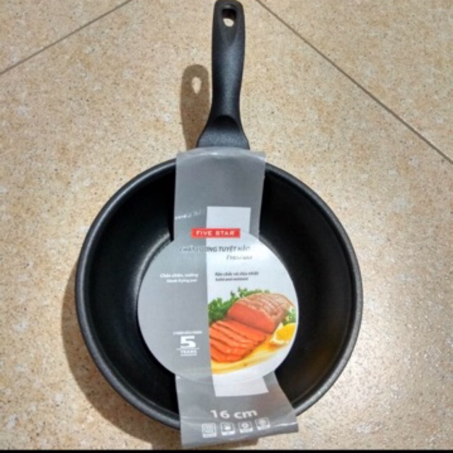 Chảo chống dính 3 đáy cao cấp Five star 16cm đun từ,đun gas ,bếp hồng ngoại ....vv