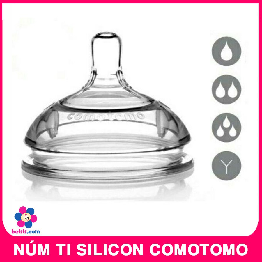 Núm Ti Silicon Thay Thế Bình Comotomo Chống Sặc [Có bán lẻ 1 cái]