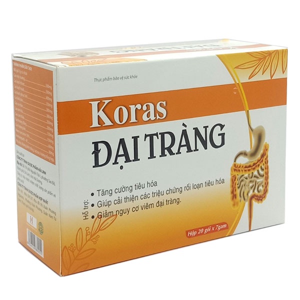 KORAS ĐẠI TRÀNG – Hỗ trợ giảm viêm đại tràng cấp và mãn tính, ổn định tiêu hoá (20 gói)