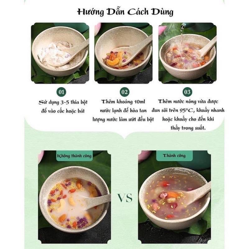 Bột củ sen hạt dinh dưỡng, bột sen mix hạt dưỡng nhan ăn kiêng hũ 500g - Đồ ăn vặt Cô Nương Béo