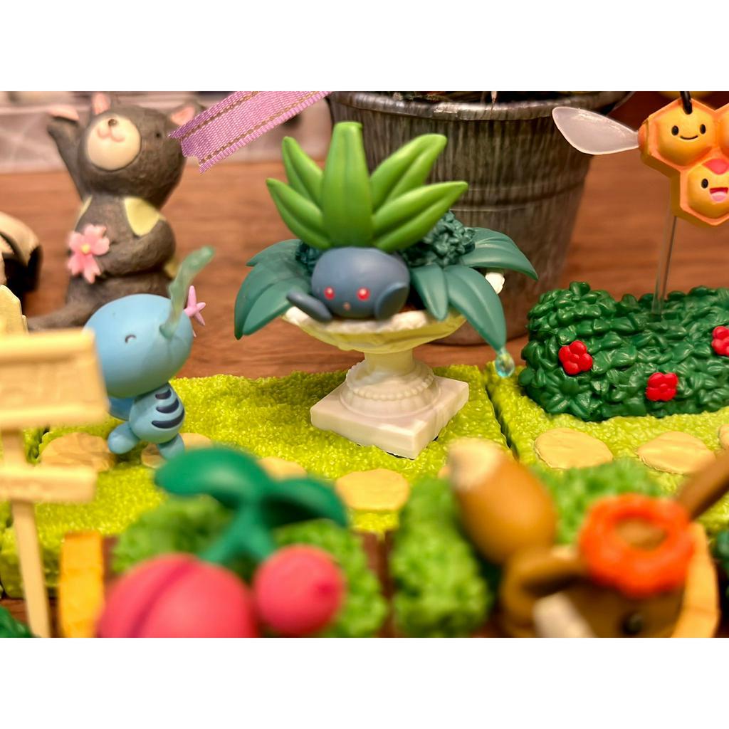 Mô Hình Đồ Chơi Pokemon Re-ment Garden Series Chikorita, Eevee, Budew, Cherrubi, Wooper, Rowlet, Teddiursa