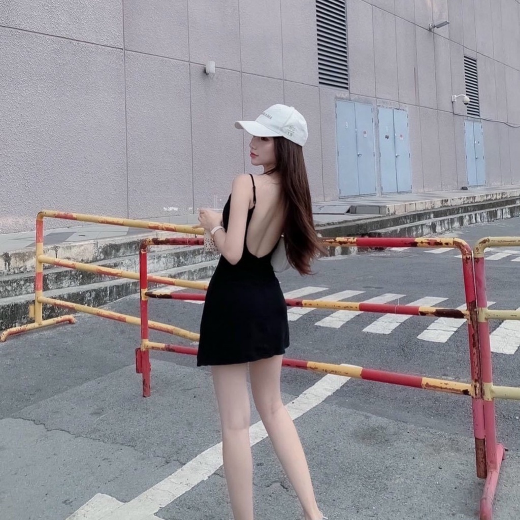 Đầm Body 2 Dây Basic TIBU, Váy dự tiệc Chất Thun tôn dáng, dày mịn cực sexy có mút ngực