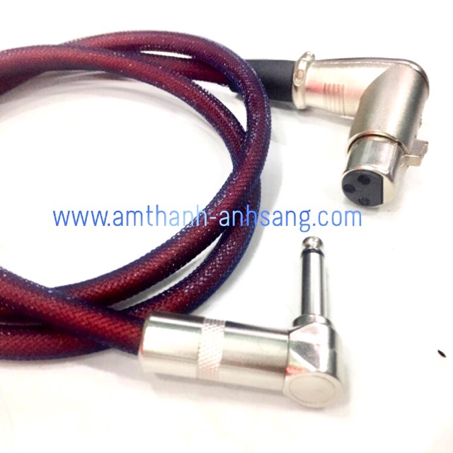 Dây rắc canon cái cong sang 6 ly con 01 dây tín hiệu âm thanh Jack cong