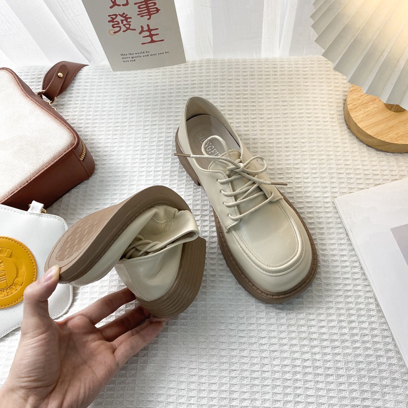 Giày Lười Da Đế Dày Thời Trang Hàn Quốc 2022 Cho Nữ