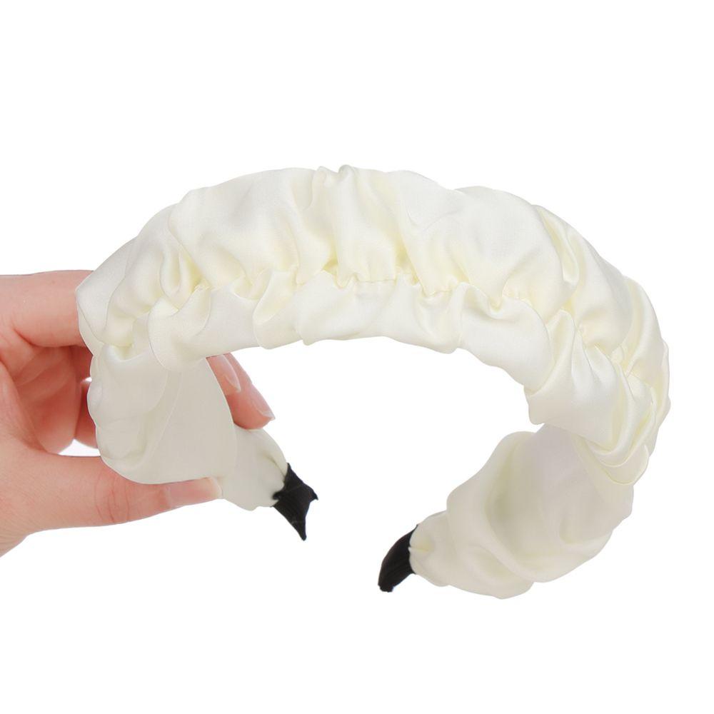 1 Băng Đô Cài Tóc Bằng Xốp Màu Trắng Trơn Dễ Thương Phong Cách Hàn Quốc Cho Nữ