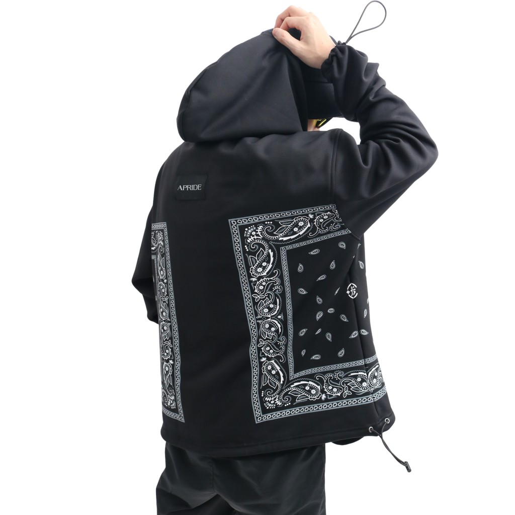 ÁO KHOÁC HOODIES BANDANA APRIDE MÀU ĐEN | BigBuy360 - bigbuy360.vn