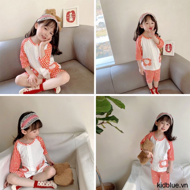Bộ Đồ Ngủ 2 Món Bằng Cotton Thoải Mái Cho Bé Gái