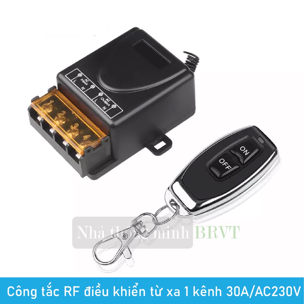 Công tắc điều khiển từ xa 100m công suất cao ngõ ra 30A/AC230V bật tắt thiết bị chiếu sáng, máy bơm, quạt