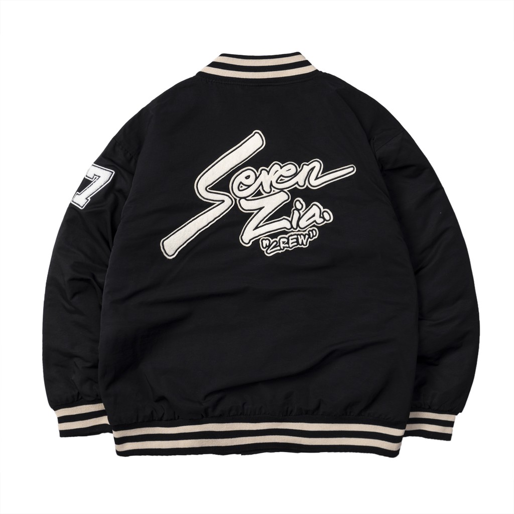 Áo khoác bomber "CREW" - Đen | BigBuy360 - bigbuy360.vn