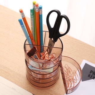 Ống cắm bút 4 ngăn Deli - Hộp đựng bút để bàn - 1 chiếc - E906 - văn phòng phẩm - HOKAMI STORE