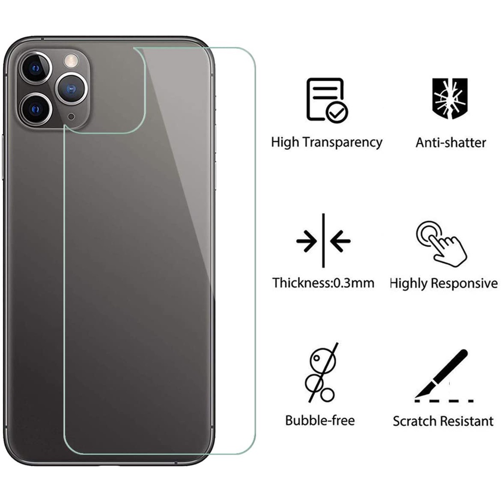 Miếng dán bảo vệ lưng điện thoại Compatible For iPhone 11/11Pro/11Pro MAX 2.5D
