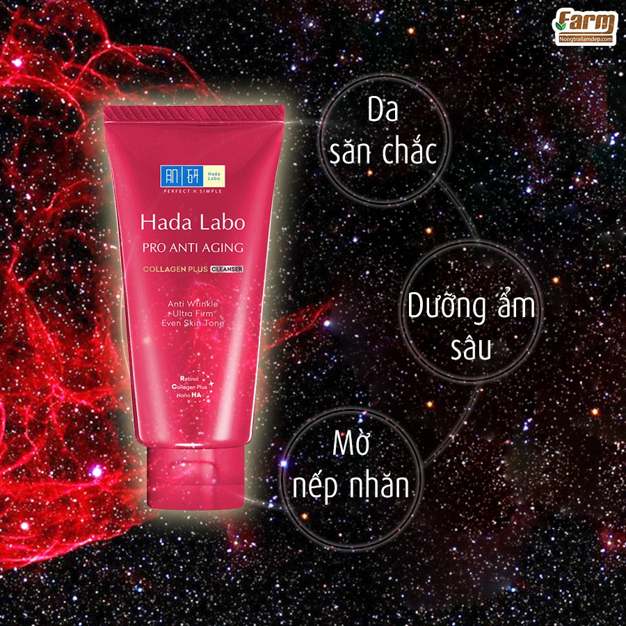 Kem Rửa Mặt Chuyên Biệt Hada Labo Pro Anti Aging 80g