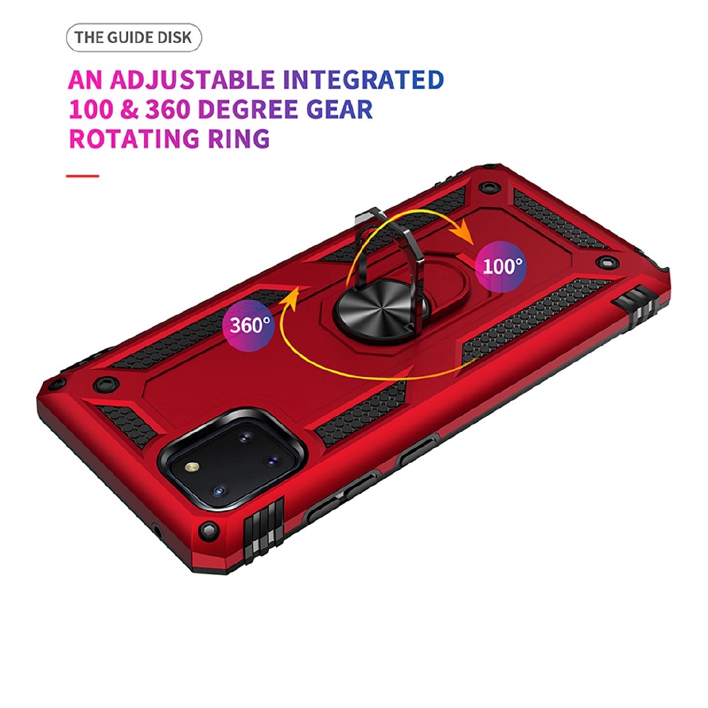 Ốp điện thoại PC cứng có nhẫn đỡ dành cho Samsung Galaxy Note 10 Lite Galaxy A81 / M60S