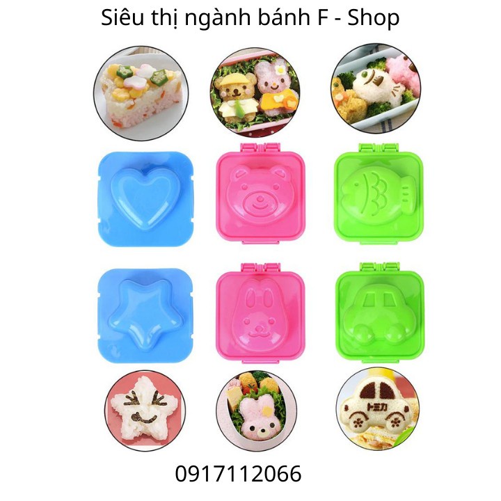 Dụng cụ làm bánh - Khuôn làm đồ ăn dặm cho bé, khuôn Bento