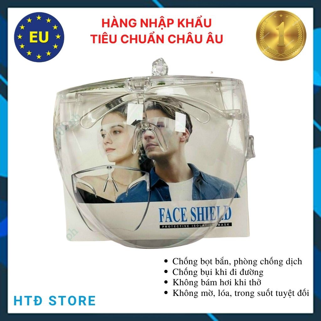 Kính chống giọt bắn Face Shield trong suốt không mờ an toàn chống dịch