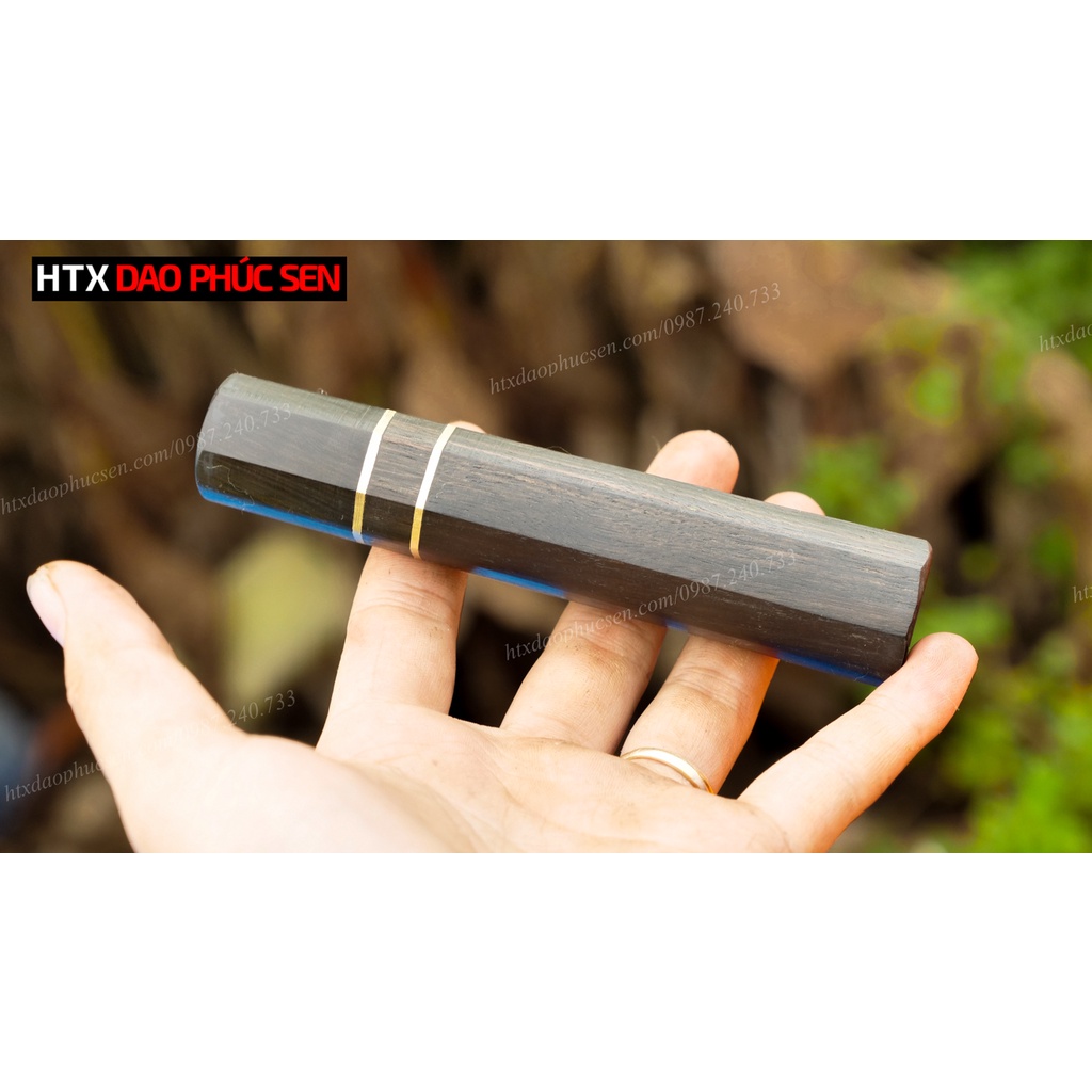 Cán dao Nhật bát giác gỗ mun - CN01