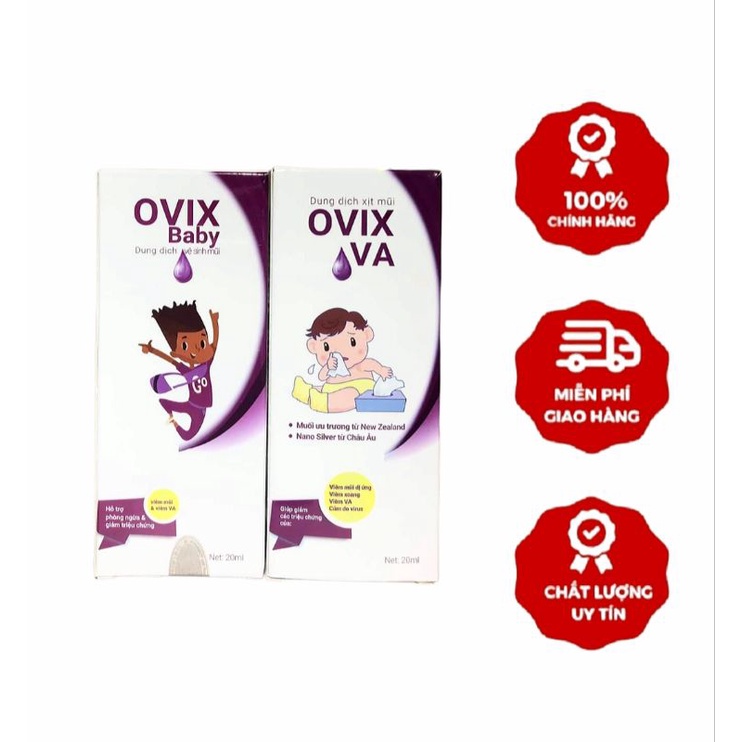 Ovix baby xịt mũi phòng ngừa và giảm triệu chứng viêm mũi