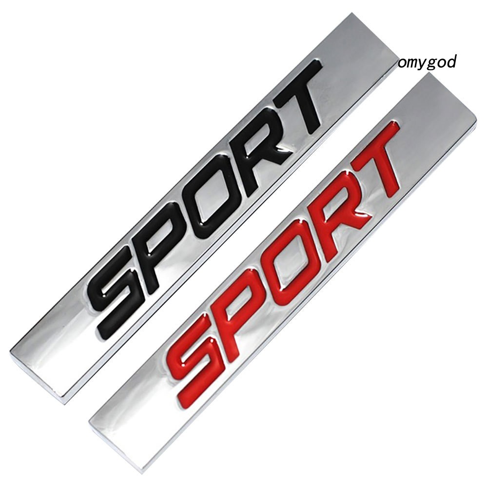 Miếng Dán Trang Trí Xe Hơi Bằng Kim Loại Chữ sport