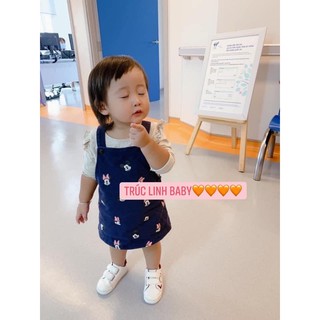 Set yếm bò Minnie HM kèm áo cho bé gái