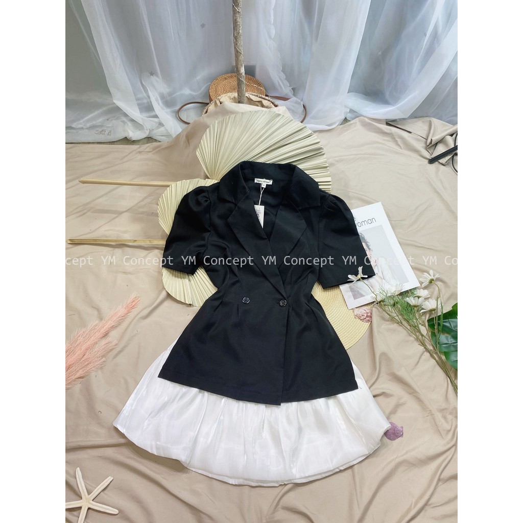 Sét Áo Vest + Chân Váy Xếp Ly Xòe - D0233