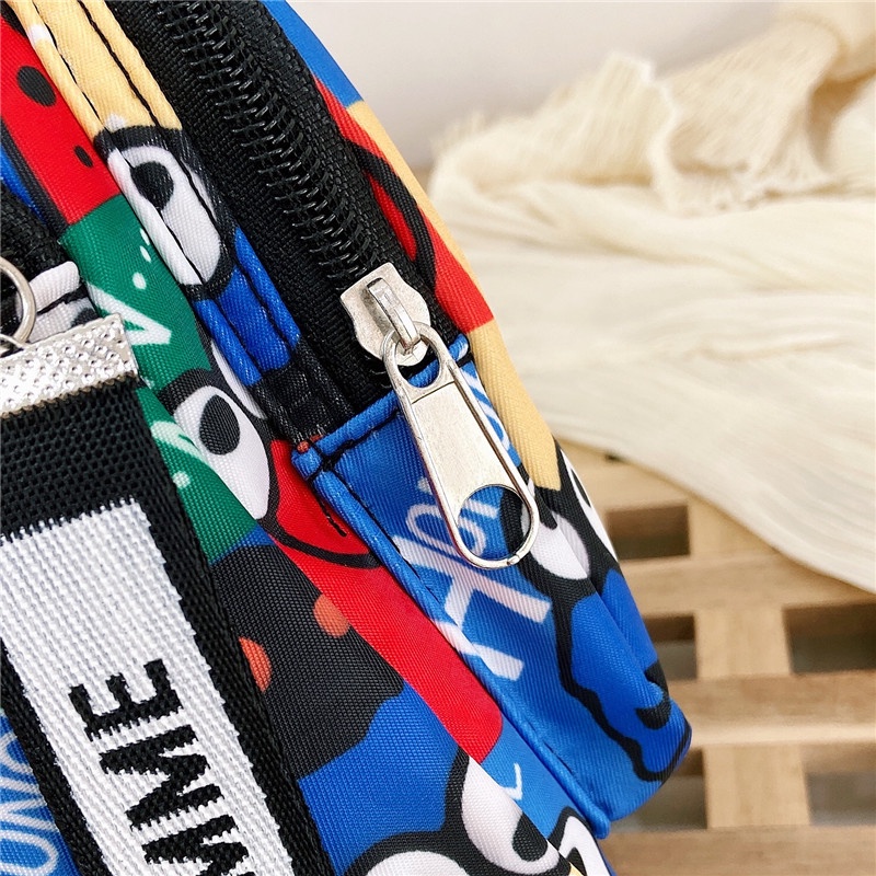 Túi bao tử túi đeo chéo trước ngực họa tiết hoạt hình nhiều màu cho bé Dương Kids