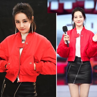 Bomber jacket dù Địch Lệ Nhiệt Ba