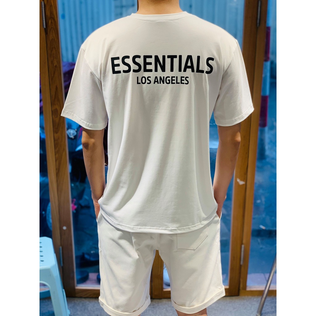 Áo Thun Nam, Áo Phông Nam Cổ Tròn Essentials, Vải Cotton Co Giãn
