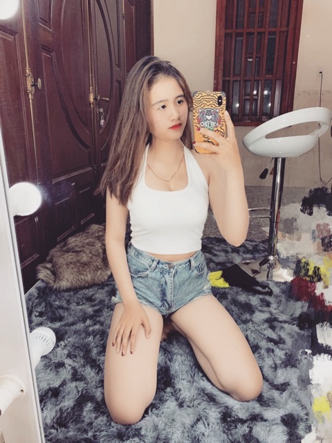 [ Mã WASTAPR giảm 10K đơn 50K] Áo yếm chồng cổ porip siêu co dãn | BigBuy360 - bigbuy360.vn