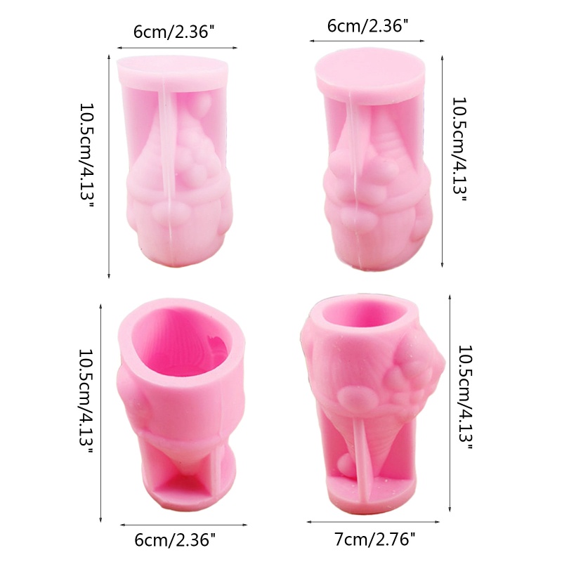 Khuôn Silicone Làm Đất Sét Tạo Hình Ông Già Noel