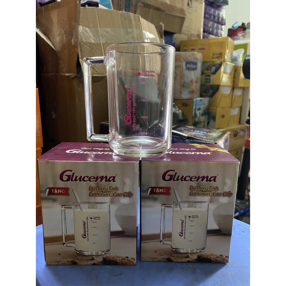COMBO 2 LY THỦY TINH CHIA VẠCH LUMINARC QUÀ TẶNG SỮA GLUCERNA