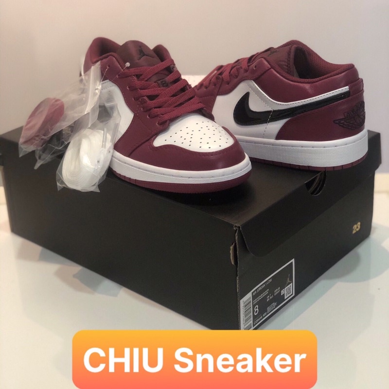 Giày thể thao Jordan 1 Low Đỏ Mận - Phiên bản SC Sneaker Jd1 mận
